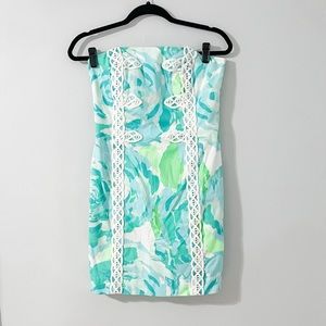 Lilly pulitzer strapless dress
